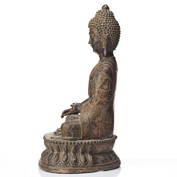 A Shakyamuni bronze buddha, presumably 20th Century.