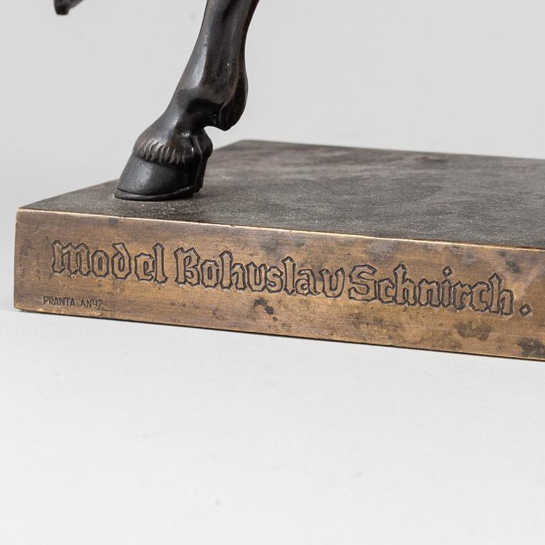BOHUSLAV SCHNIRCH, sculpture. Bronze. Stamp signed. Height 39.5 cm, length 38 cm.