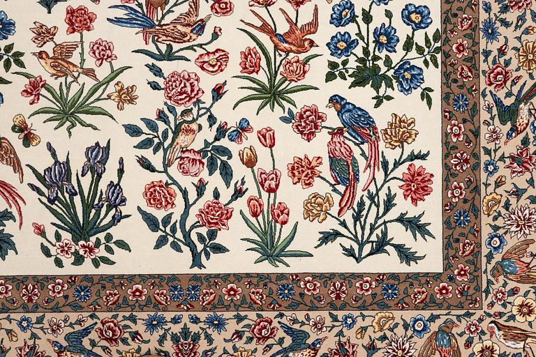 A, 'Golo Bolbol' rug, Isfahan, signed (Mahmoud and Mohammad Reza) Seirafian, c. 230 x 147 cm.