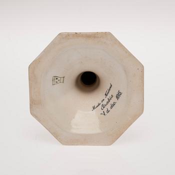 LJUSSTAKE, porslin,"Fennia", Arabia 1917-27, Finland.