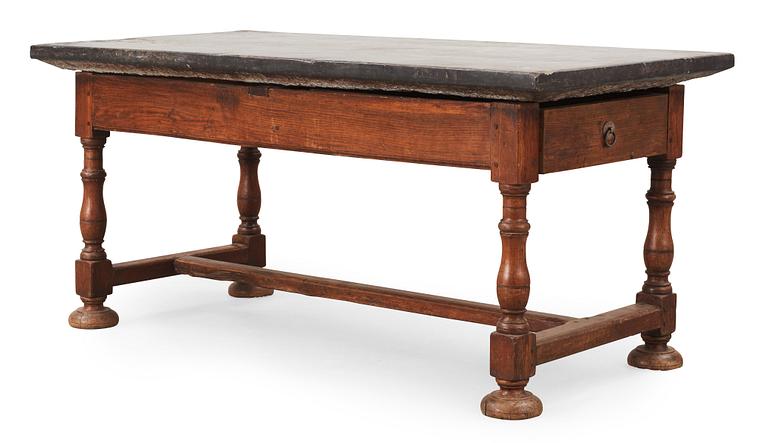 A Swedish 19th century stone top table.