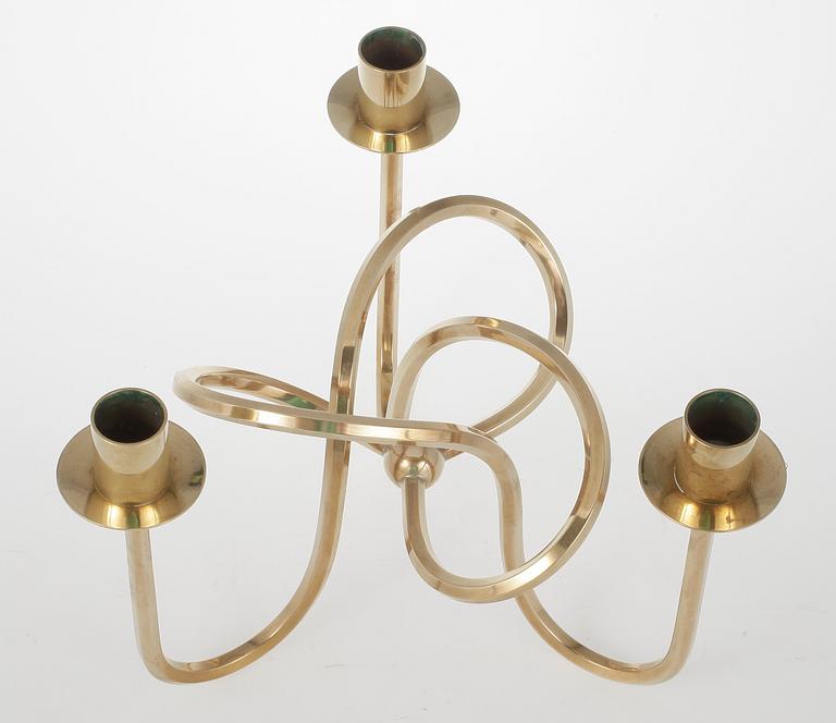 KANDELABER, mässing, "Vänskapsknuten", Josef Frank för Svenskt Tenn,