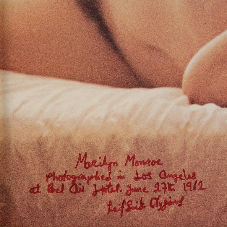 Leif-Erik Nygårds, "Marilyn Monroe photographed in Los Angeles at Bel Air Hotel, June 27th 1962".