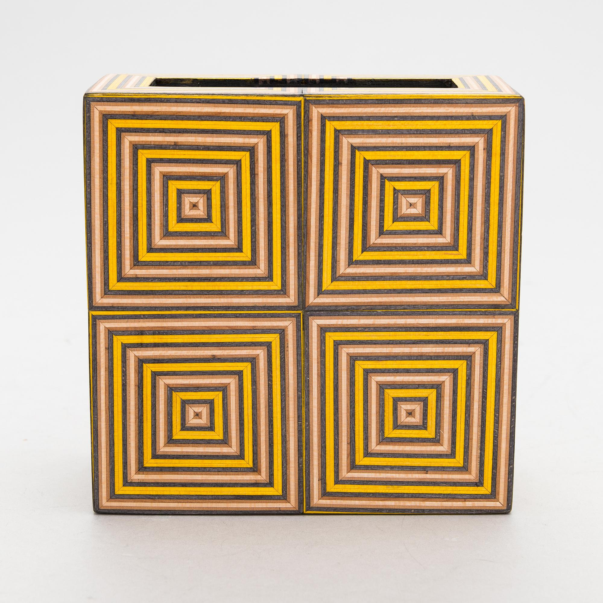 ALEKSI PUUSTINEN, 'O-Block' art object, signed.