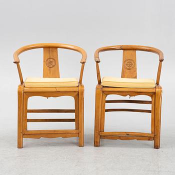 Armchairs, a pair, China, 20th century.