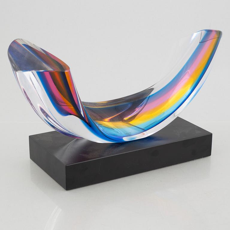 Göran Wärff, a glass sculpture, 'Fenomen Prisma', Kosta Boda.