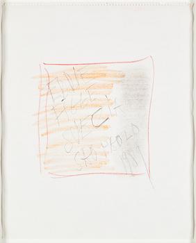 Eddie Figge, mixed media on paper, signed and dated 1989.