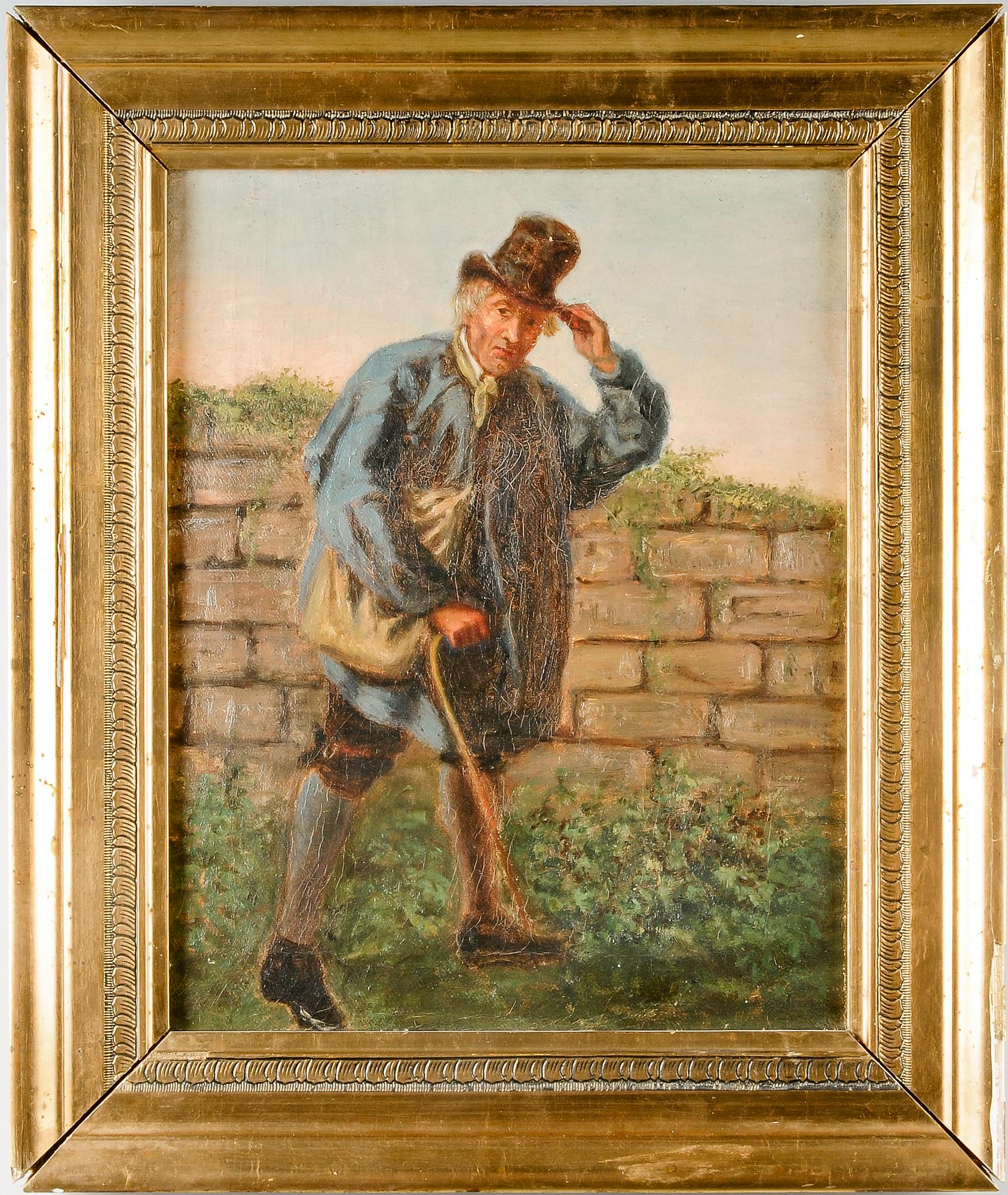 OKÄND KONSTNÄR, troligen 1800-tal, olja på duk.