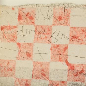 Lee Jaffe, mixed media on paper, signed in pencil and indistinctly dated.