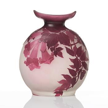 Emile Gallé, an Art Nouveau cameo glass vase, Nancy France.