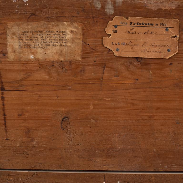 A Swedish late Gustavian commode, from Nils Asplind's workshop in Falun, active 1785-1820.