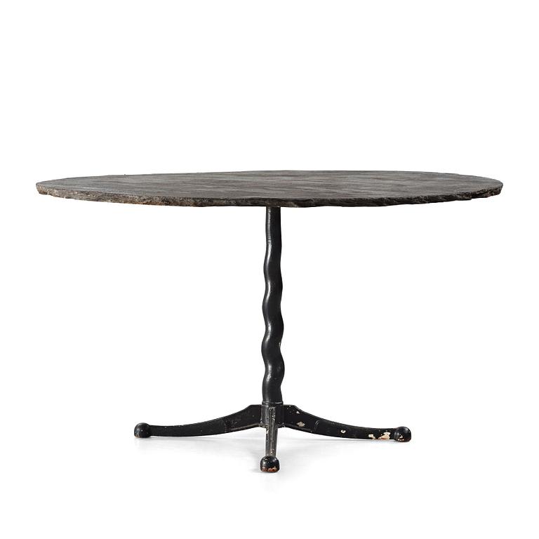 Josef Frank, attributed to, a cast iron base table for Firma Svenskt Tenn, Sweden 1930s-40s.