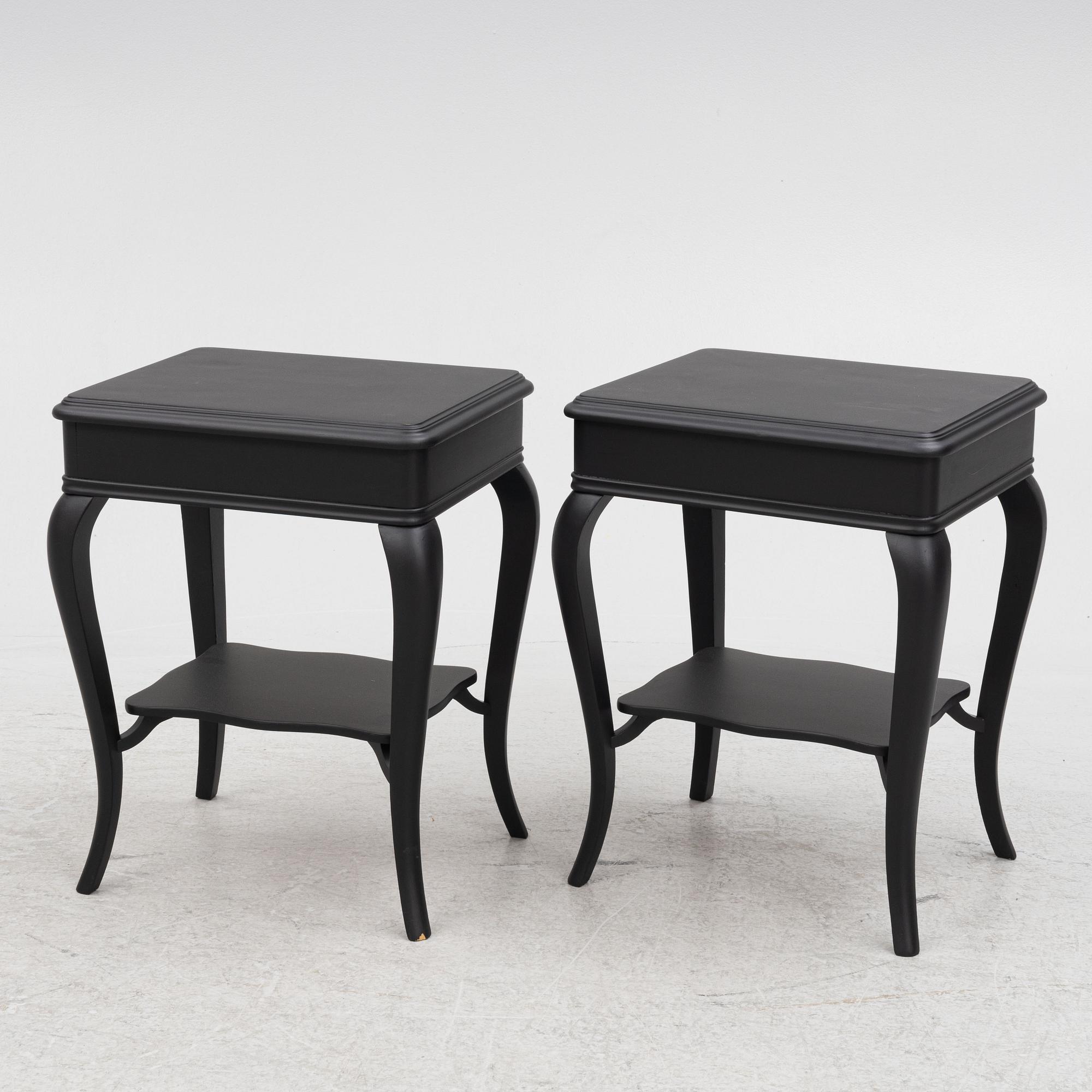 Bedside tables, a pair, Rococo style, 20th century.