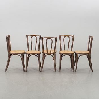 A set of five Baumann Jugend chairs eraly 1900's.