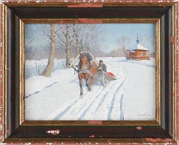 ANDREI AFANASEVICH JEGOROV. Gouache, sign A. Jegorov.