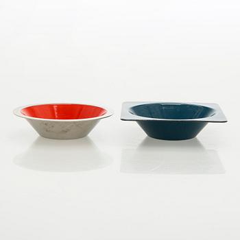 A set of nine mid-20th century metal bowls.