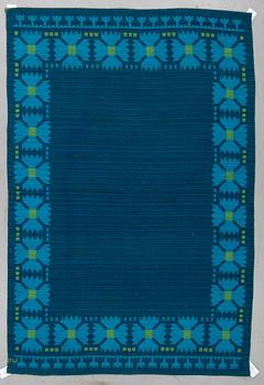 BERIT WOELFER, A CARPET, double-sided machine made, ca 198-200,5 x 132,5 cm, signed BW.