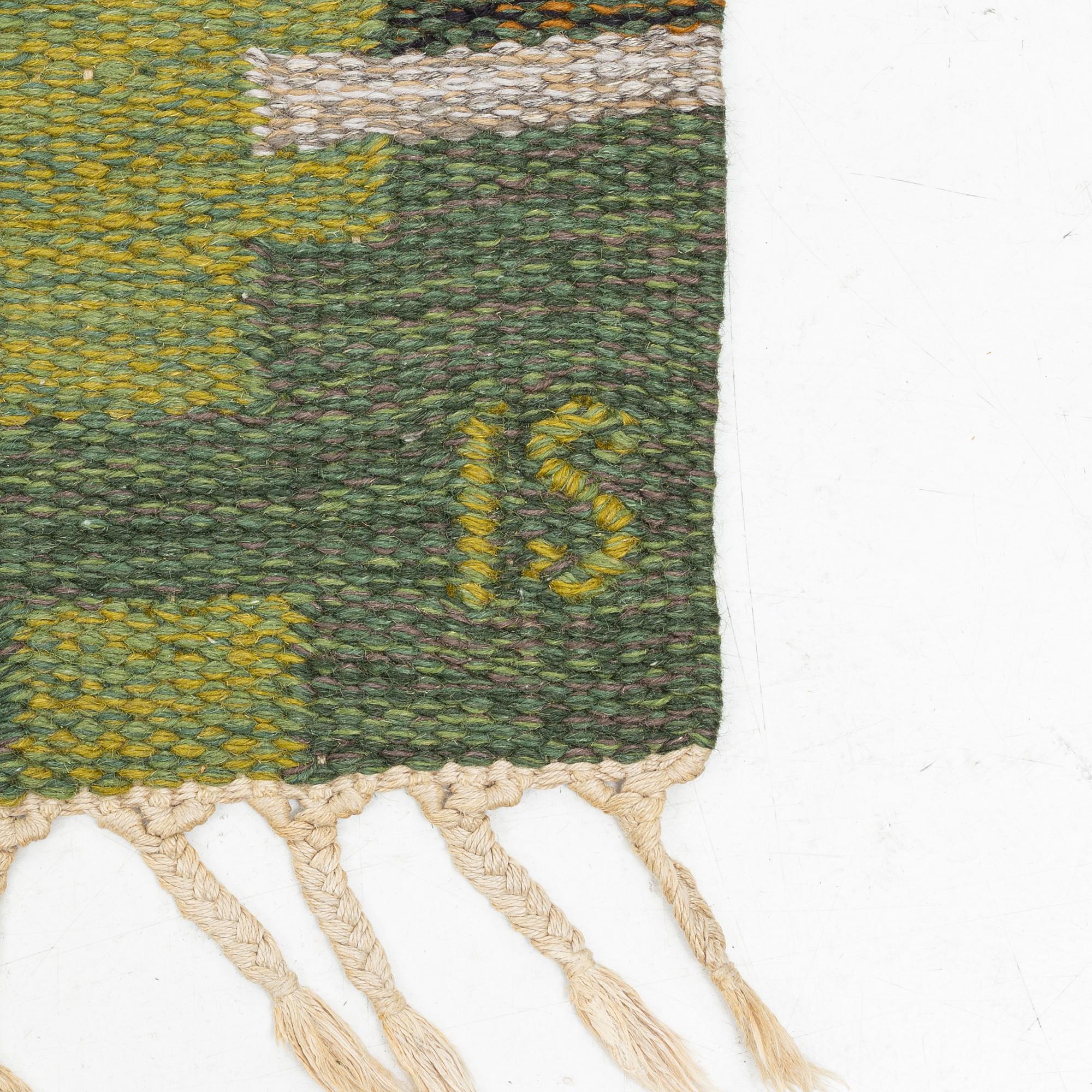 Ingegerd Silow, rug, rölakan technique, signed IS. 280 x 195 cm.