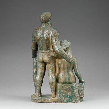 DAVID WRETLING, skuptur, terracotta, signerad, daterad 1960.
