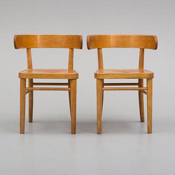 A set of 8 'WWII' chairs by Werner West, designed 1930.