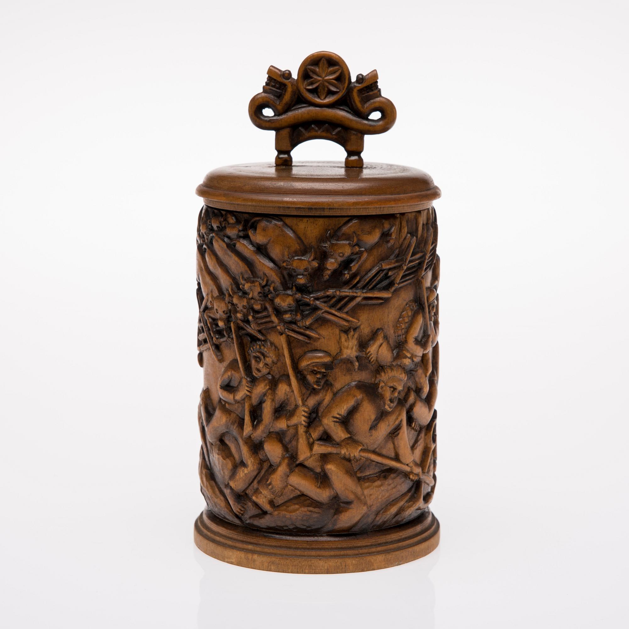 BURK MED LOCK, trä, Kalevala Koru, 1960-70-tal.