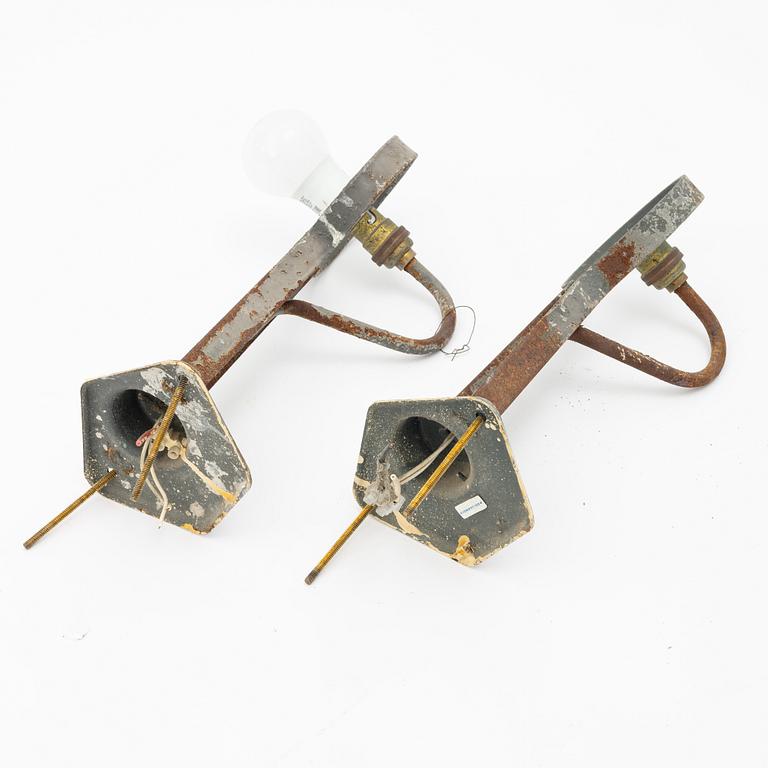 Wall lamps, a pair, Swedish Modern, ASEA, mid-20th century.