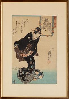 Utagawa Kuniyoshi, träsnitt, Japan, 1800-tal.