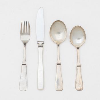 Bestickservis, 34 delar, silver, "Uppsala", MGAB, Lidköping, 1968-1980.