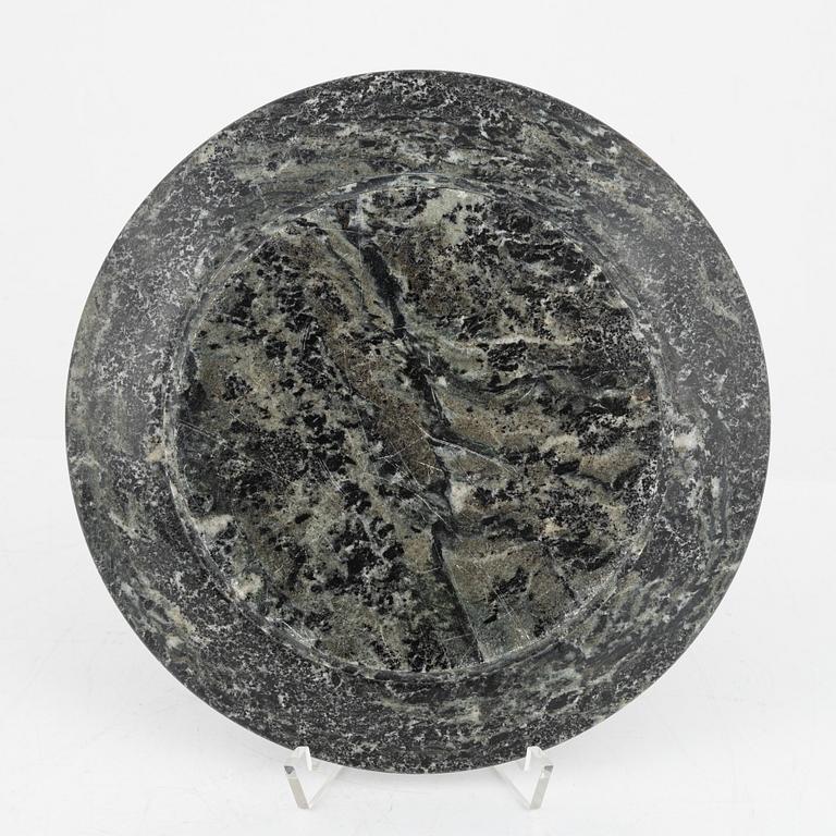 A marble plate, 19/20th century.