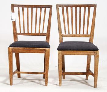 STOLAR, ett par, 1800-tal. Sk Leksandsstolar.