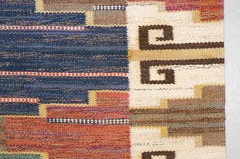 Märta Måås-Fjetterström, a carpet, "Blå heden", flat weave, ca 423 x 200 cm, signed AB MMF.