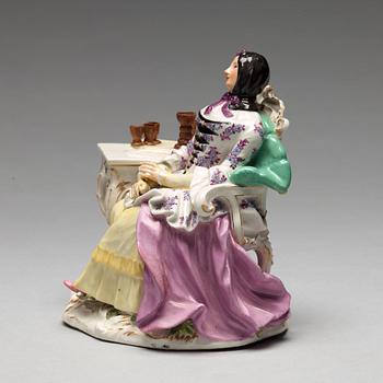 FIGURIN, porslin. Meissen.