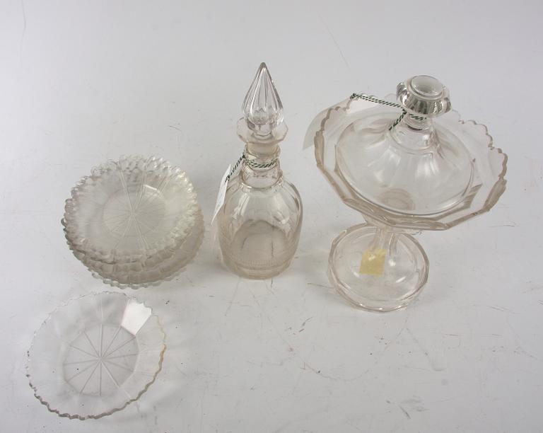 PARTI GLAS, 1800-tal, ca 10 delar.