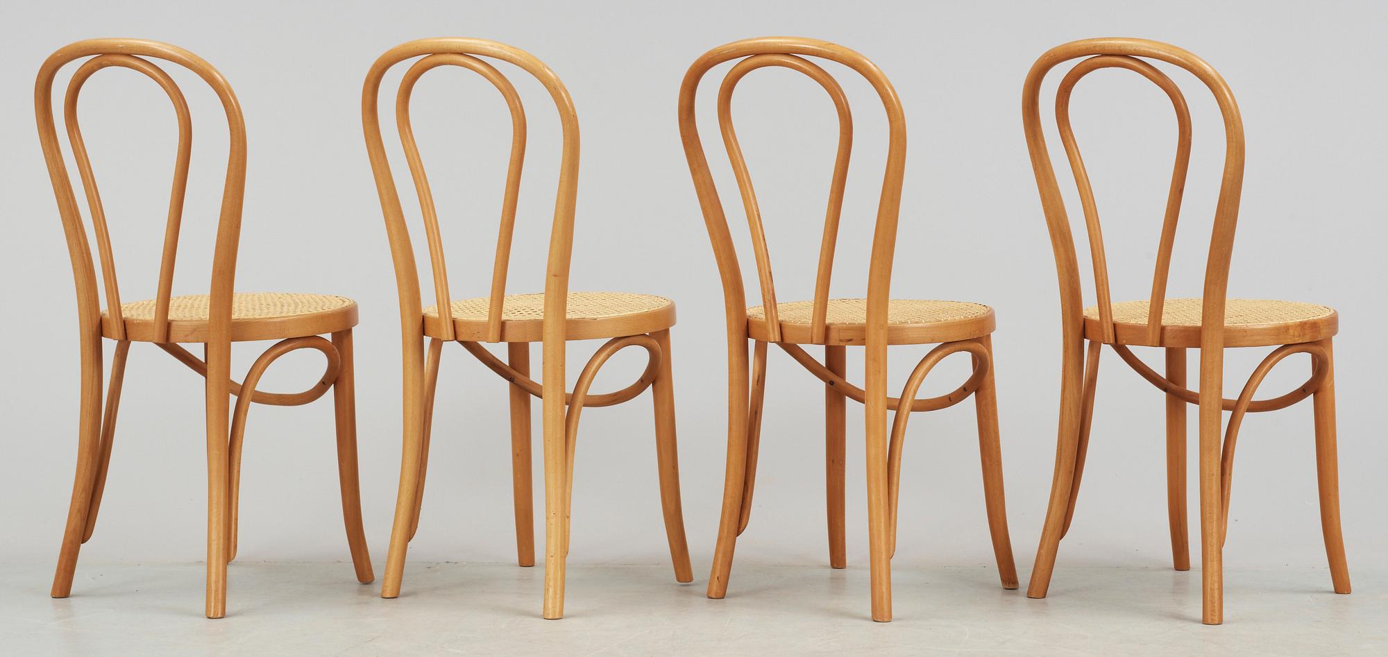 STOLAR, 4 st, Thonet-typ, 1900-talets andra hälft.