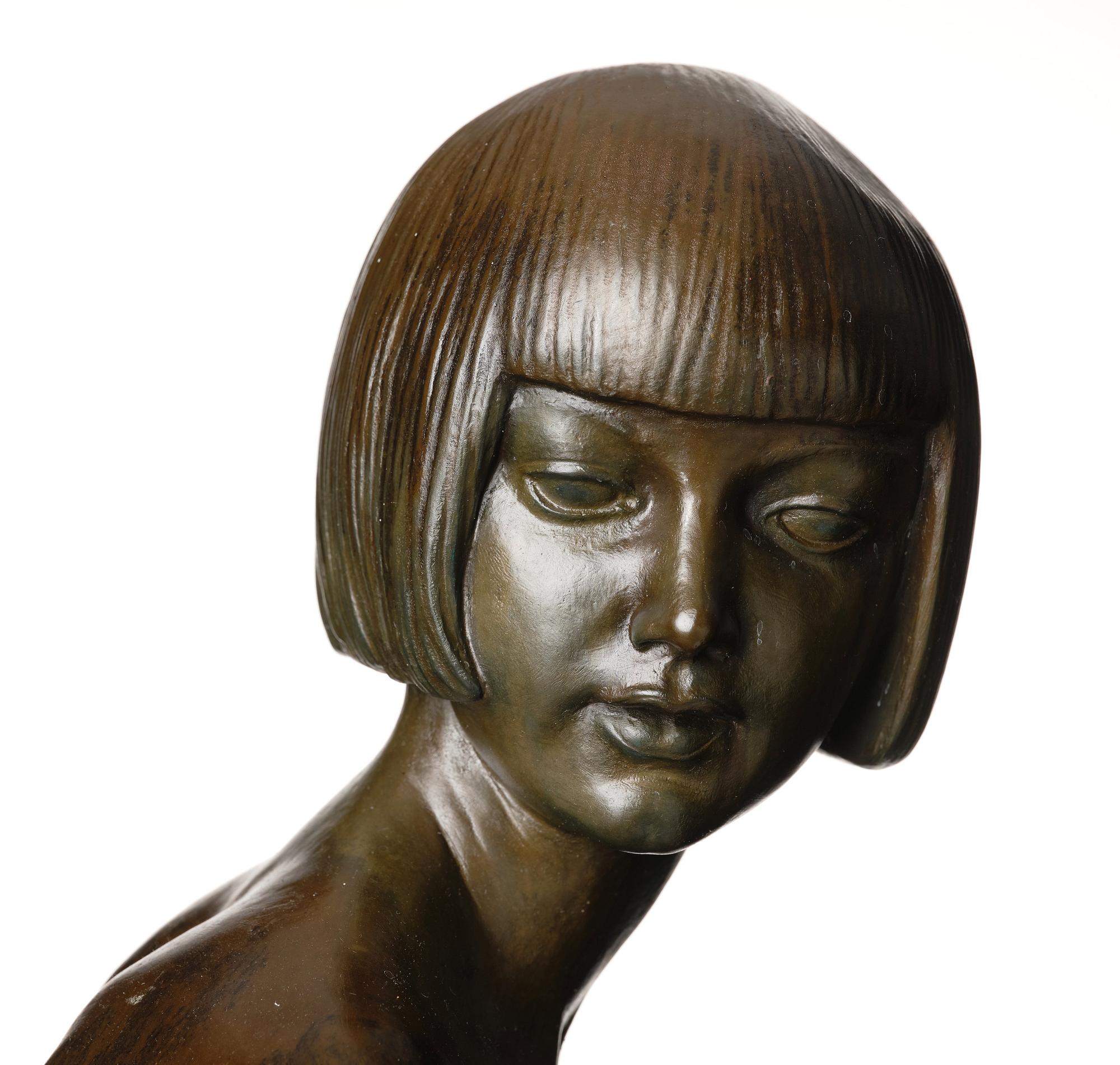 Tore Strindberg, "Flicka med fågelbad" (Girl with birdbath).