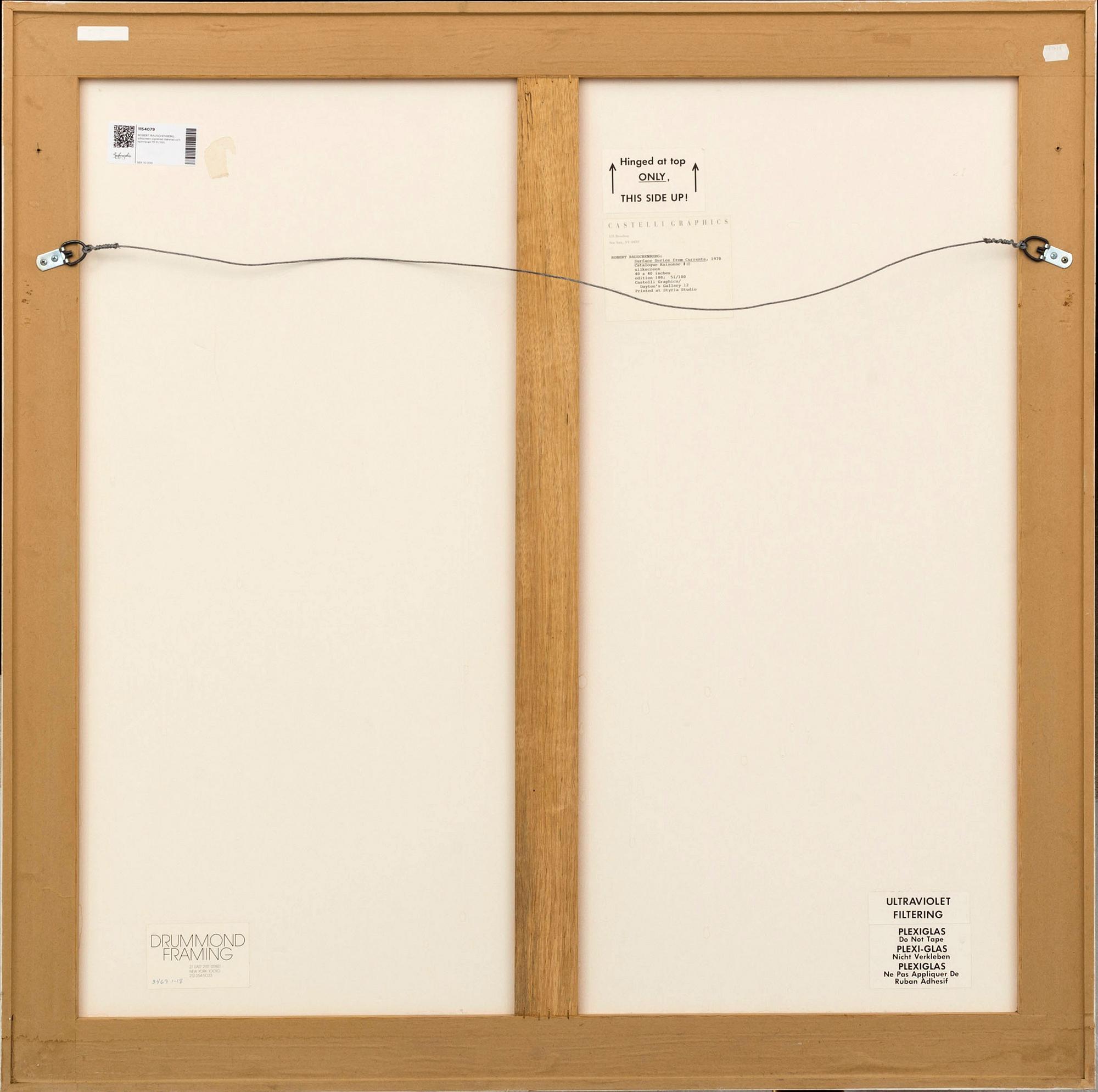 ROBERT RAUSCHENBERG, silkscreen signed dated and numbered 70 51/100.