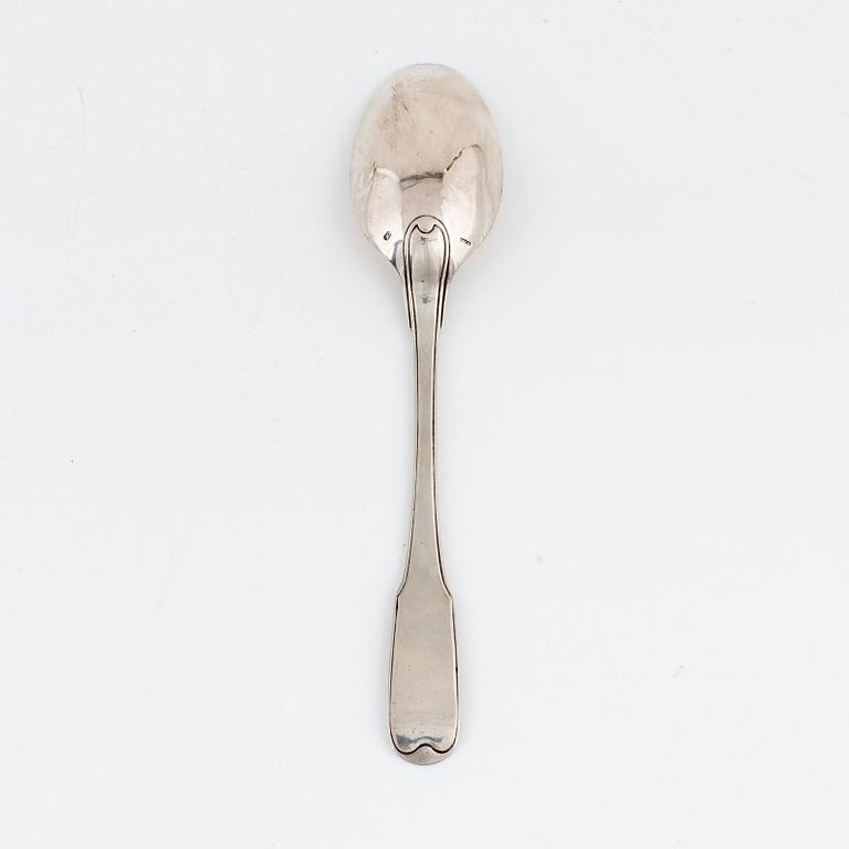 A Silver Serving Spoon, mark of CG Kunzel, Dresden circa 1800.