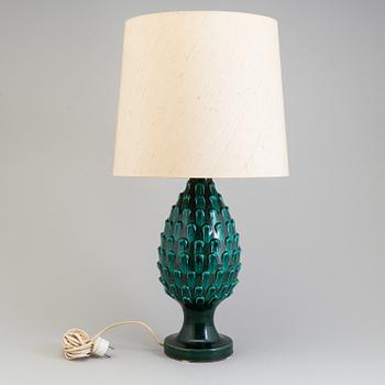 BORDSLAMPA, keramik, 1900-talets andra hälft.