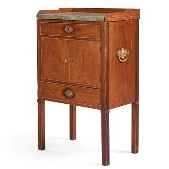 20. A late Gustavian small cabinet signed by Gren 1803.