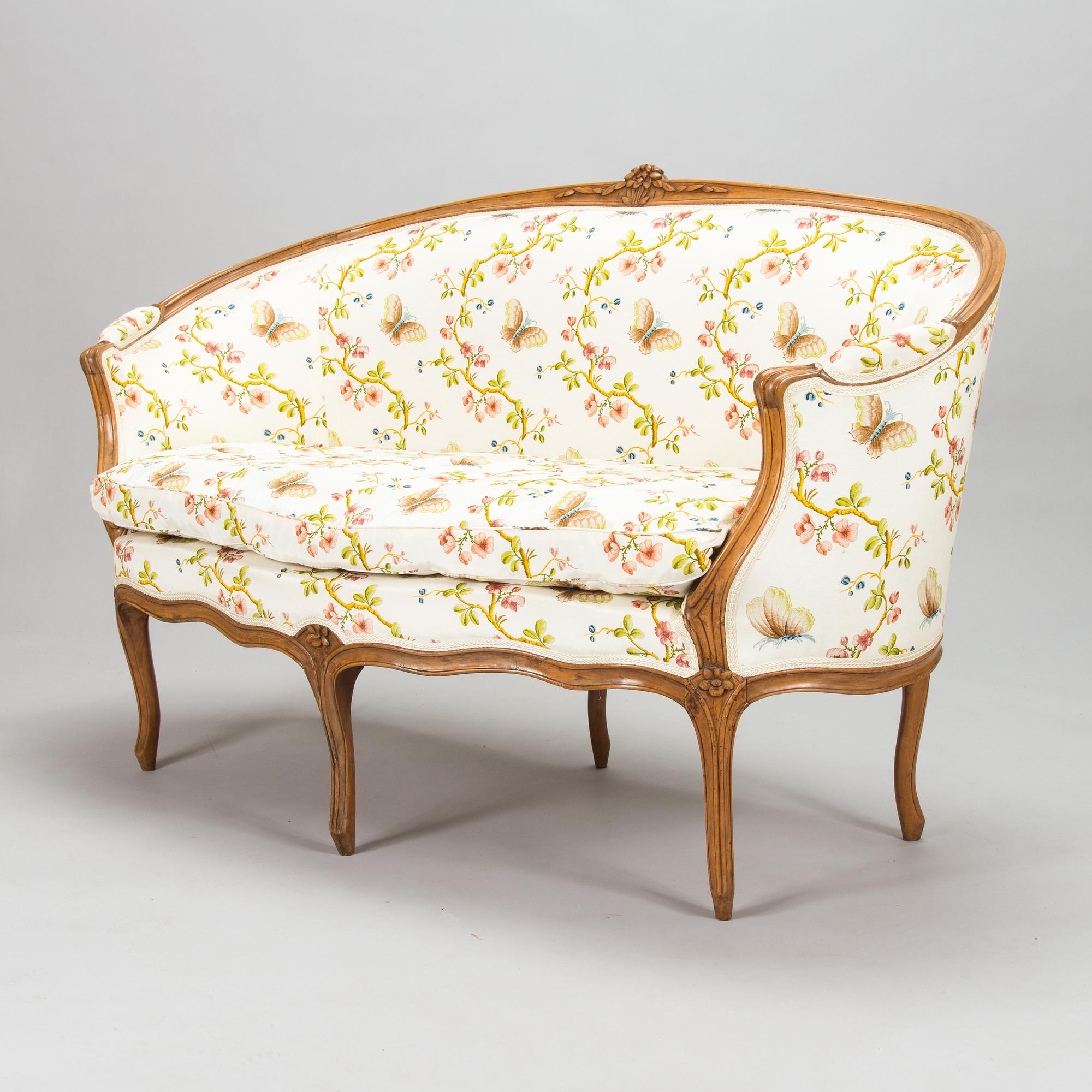 Sohva, Louis XV, Ranska 1700-luvun puoliväli.