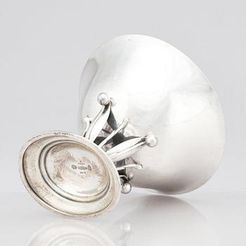 Johan Rohde, skål på fot, Georg Jensen Köpenhamn, 1918, 830/1000 silver, designnr 6.