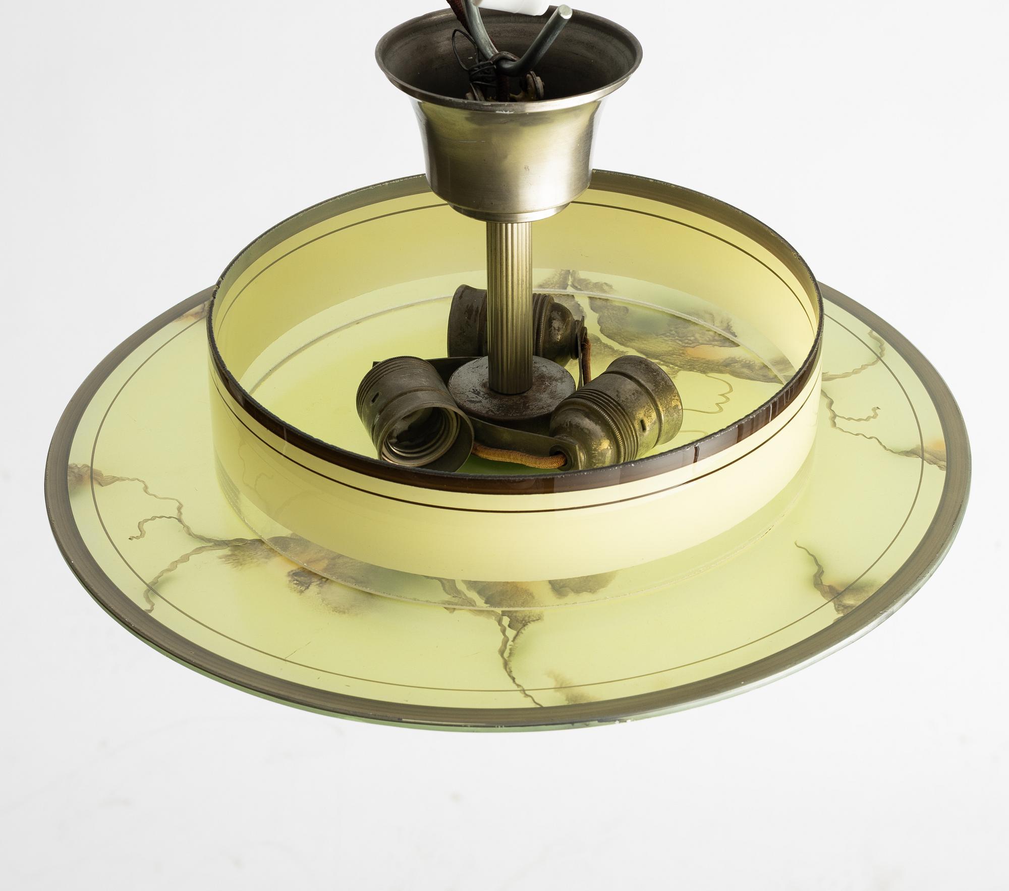 A Functionalist ceiling lamp, first half of the 20th century.