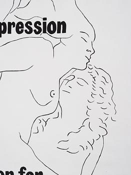 Andrea Geyer, poster, signed and numbered 1/6. Executed in 2008.