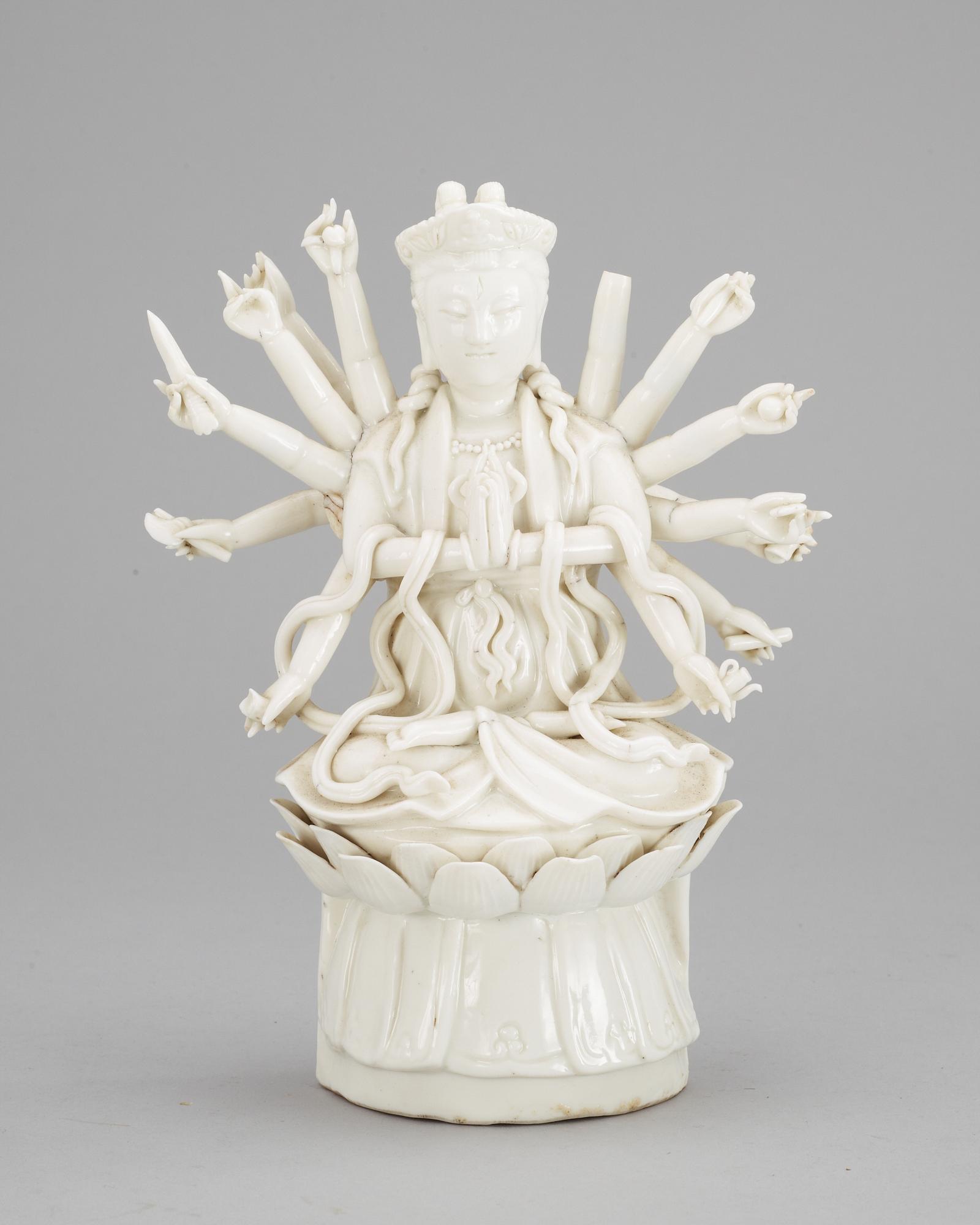 A blanc de chine figure, Qing dynasty.