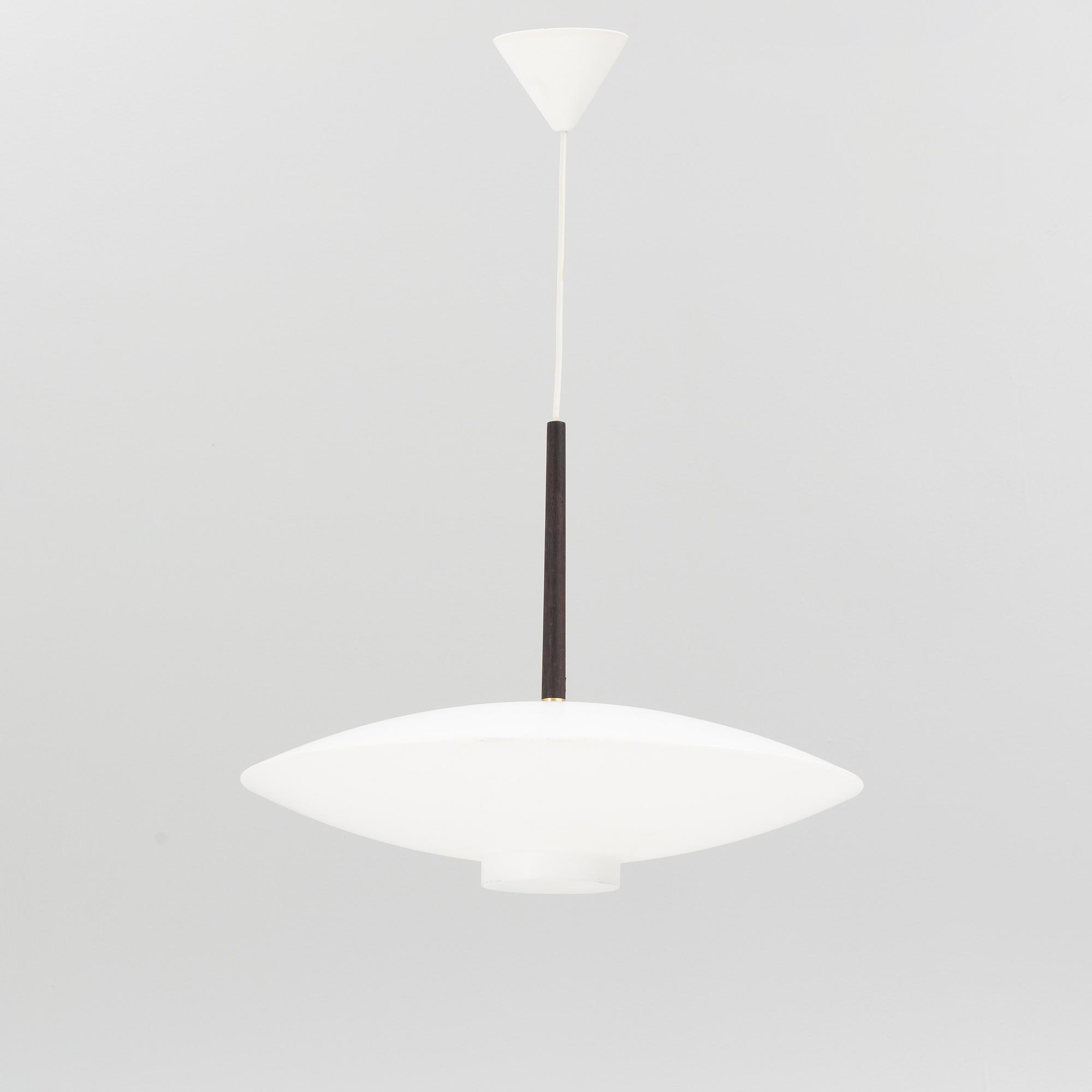 Uno & Östen Kristiansson, ceiling lamp, "Discus", Luxus, Vittsjö, 1960s.