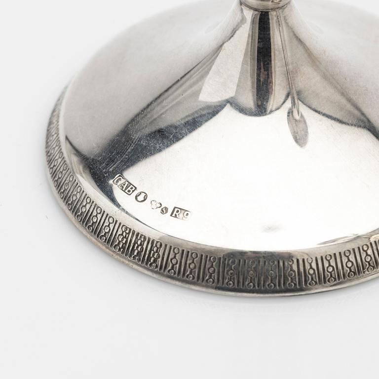 Ljusstakar, ett par, silver, GAB, 1967.