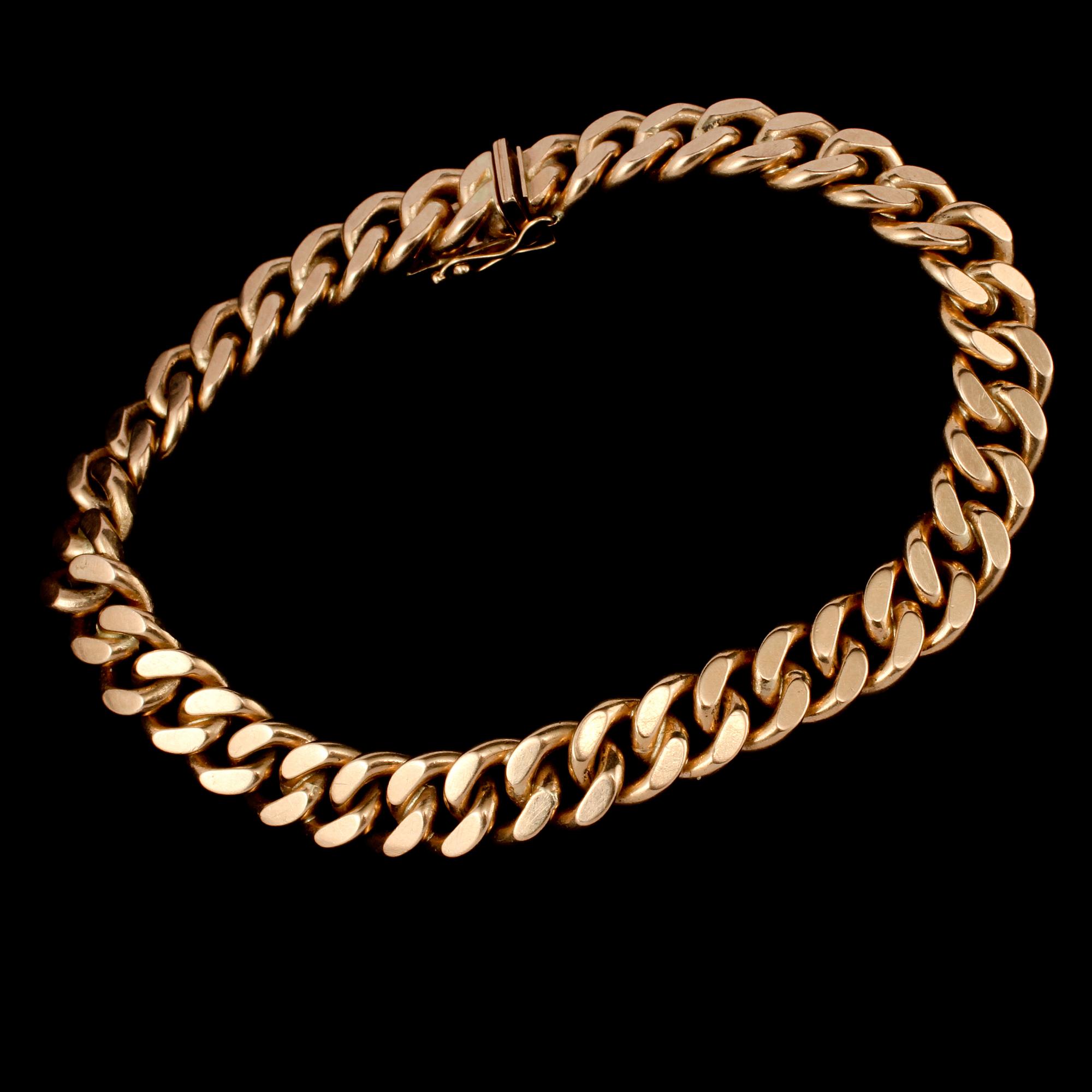 ARMLÄNK, 18k guld, N S E Guldvaru Aktiebolag, Köping, 1991. Vikt 63 g.