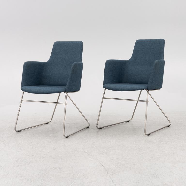 Niels Gammelgaard, six armchairs, "Fortuna", Woodmark.