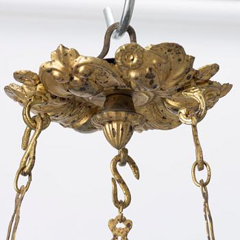 A late Empire ceiling lamp, mid-19th Century.