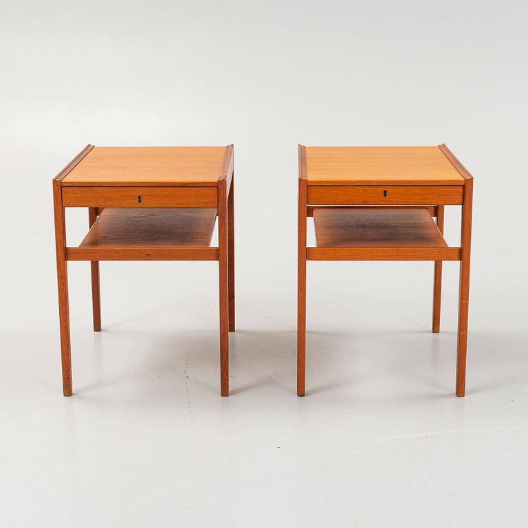 Sven engström & Gunnar Myrstrand, a pair of teak 'Dixi' bedside tables, Tingströms, Sweden.